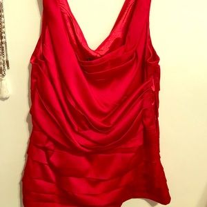 Express satin dressy top, zipper on the side